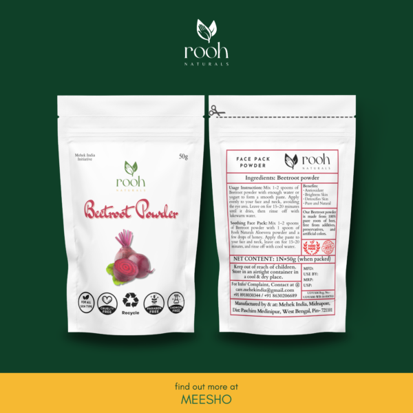 Rooh Naturals Beetroot Powder
